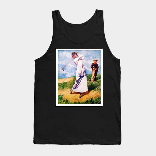 1915 Vintage Golf Watercolour Print Tank Top by ArtShare